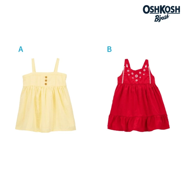 【OshKosh官方授權】嬰兒夏日可愛無袖洋裝－多款任選(美式童裝 嬰兒 吊帶褲 吊帶裙 包屁衣 牛仔 童裝)