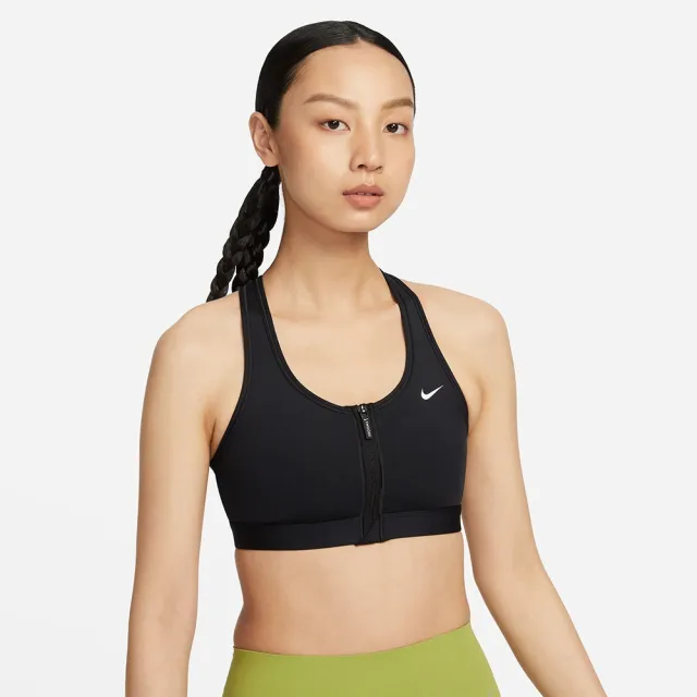 【NIKE 耐吉】AS W NK DF SWOOSH PDED FZ BRA 女 運動內衣 中度支撐 瑜珈 訓練 黑(FN2732010)
