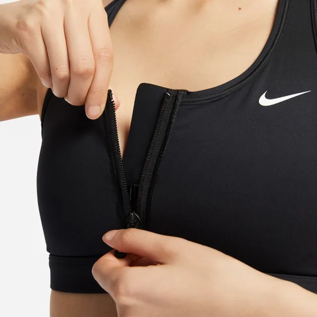 【NIKE 耐吉】AS W NK DF SWOOSH PDED FZ BRA 女 運動內衣 中度支撐 瑜珈 訓練 黑(FN2732010)