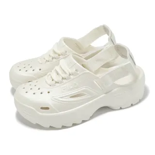 【FILA】涼鞋 Subversion 男鞋 女鞋 白 魔鬼氈 厚底 緩衝 涼拖鞋(4S348Y999)