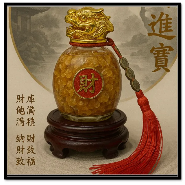 【盛硯莊佛教文物】招財進大金福袋金箔黃金水(金生水起富貴吉祥)