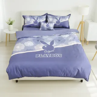 【AmoreCasa】買就送石墨烯枕2入 美國PLAYBOY 床包兩用被六件組(雙/加 均一價/兩用被/床包/抱枕/四季)