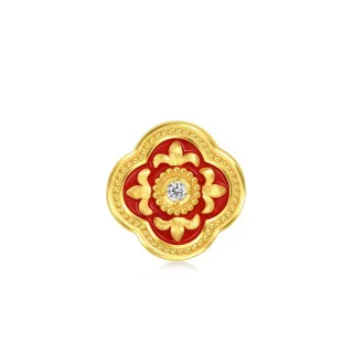 【點睛品】V&A 博物館系列 古典幸運草 鑽石黃金串珠