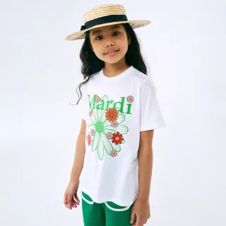 【MARDI MERCREDI】童裝 印花短TEE 白色 經典小雛菊 繽紛綠花 純棉 KIDS TSHIRT FLOWERMARDI