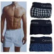 【Calvin Klein 凱文克萊】3件組 男純棉平織平口褲 CK男內褲(寬鬆內褲 棉質內褲 四角褲 透氣 男生內褲)