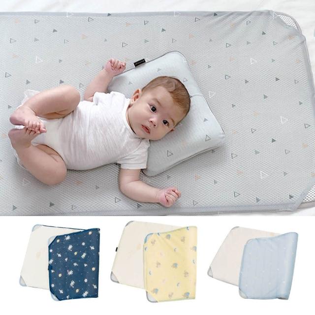 【GIO Pillow】90×120cm 智慧二合一有機棉透氣嬰兒床墊 L號 透氣床墊 可水洗床墊 嬰兒床墊 彌月禮 