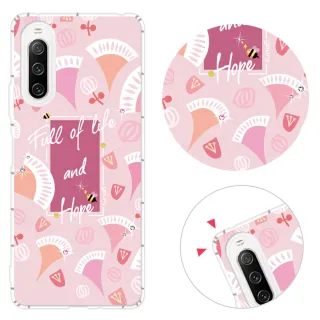 【YOURS】SONY 全系列 彩鑽防摔手機殼-韓紅花(Xperia1VII/10VI/5V/10IV/5IV/1VI/PRO-I/5II/1III/10II)