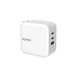 【YOMIX 優迷】100W GaN氮化鎵USB-C PD/QC三孔快充充電器/電競筆電快充(iphone16快充/充電頭/豆腐頭)