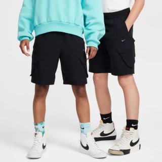 【NIKE 耐吉】短褲 童裝 大童 男女童 運動褲 K NSW CITY UTILITY CARGO SHORT 黑 FZ4903-010