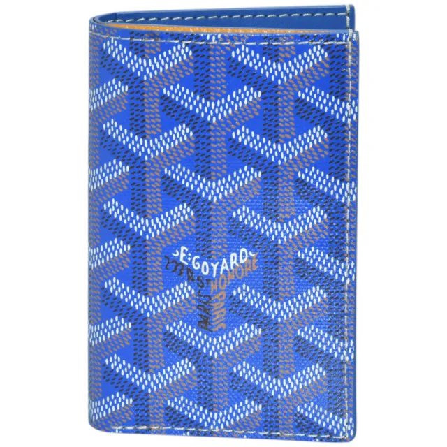【GOYARD 高雅德】Saint Pierre Card Wallet系列印花帆布牛皮卡夾(藍色STPIE2PMLTY10CL10P-BLUE)