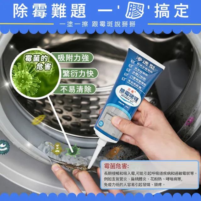 【JHS】強效型除霉凝膠 120g(防霉 除黴 除黴劑 浴室除霉 廁所除霉)