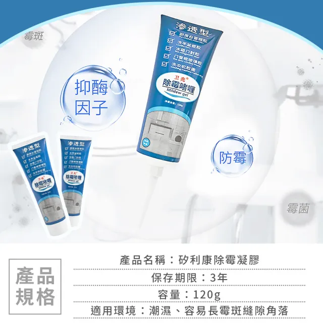 【JHS】強效型除霉凝膠 120g(防霉 除黴 除黴劑 浴室除霉 廁所除霉)