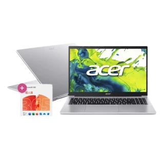 【Acer 宏碁】微軟M365組★15.6吋i3文書效能筆電(Aspire Lite/AL15-33P-31JK/i3-N355/8G/512G SSD/W11)