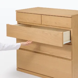 【MUJI 無印良品】橡木四層櫃(大型家具配送)