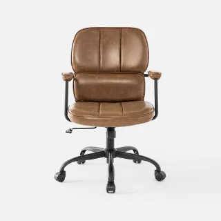 【特力屋】里歐皮革輕奢辦公椅(電腦椅)