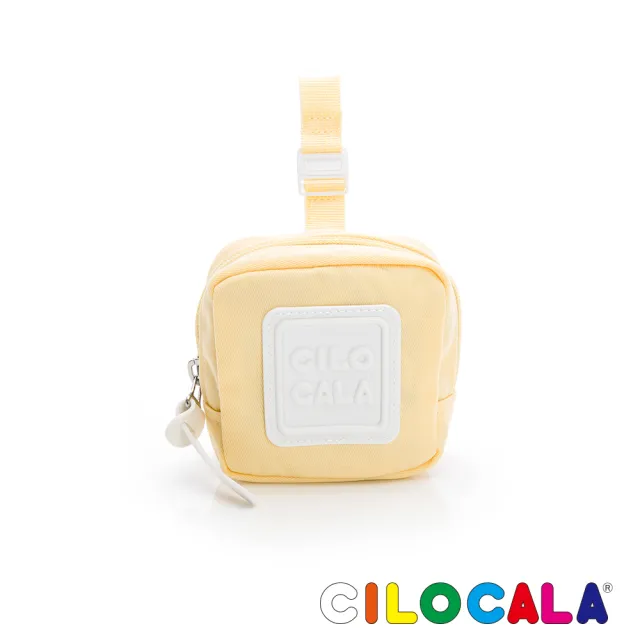 【CILOCALA】亮彩尼龍防潑水可扣式零錢包(布丁黃)