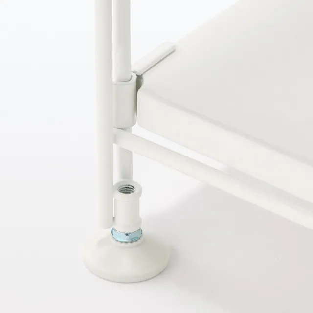 【MUJI 無印良品】SUS鋼製層架組/亮面淺灰/寬/中(大型家具配送)