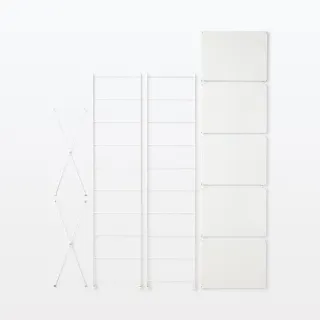 【MUJI 無印良品】SUS鋼製層架組/亮面淺灰/大(大型家具配送)