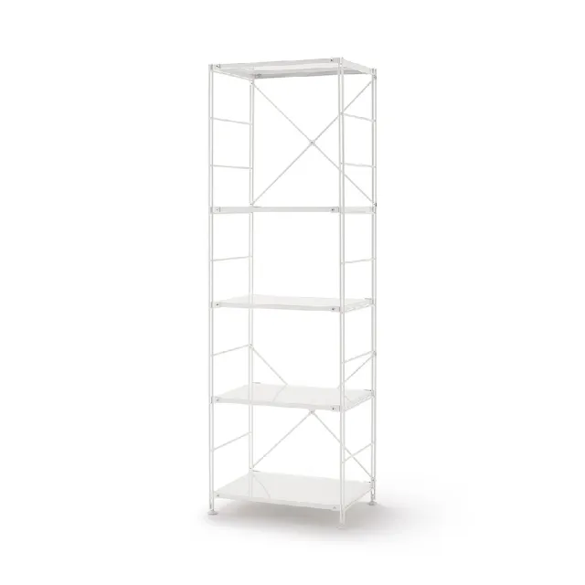【MUJI 無印良品】SUS鋼製層架組/亮面淺灰/大(大型家具配送)