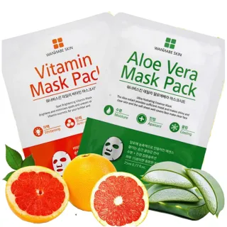 【韓國Re:Excell】瞬效保濕原液面膜20入+水嫩亮白維C面膜20入(總共40片)