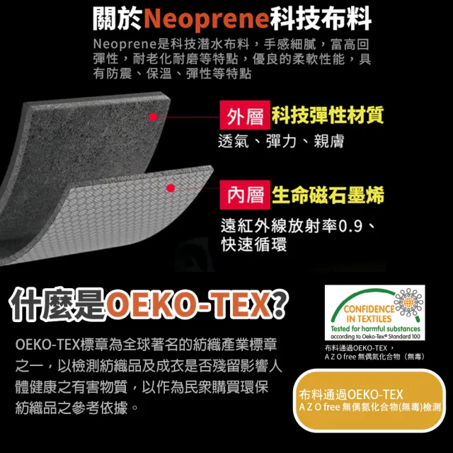 【日本旭川】生命磁石墨烯遠紅外線溫感磁石護肘1入(磁力舒緩 加強防護 網球肘 台灣製)