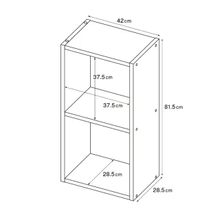 【MUJI 無印良品】自由組合層架/橡木/2層/基本組/(大型家具配送)