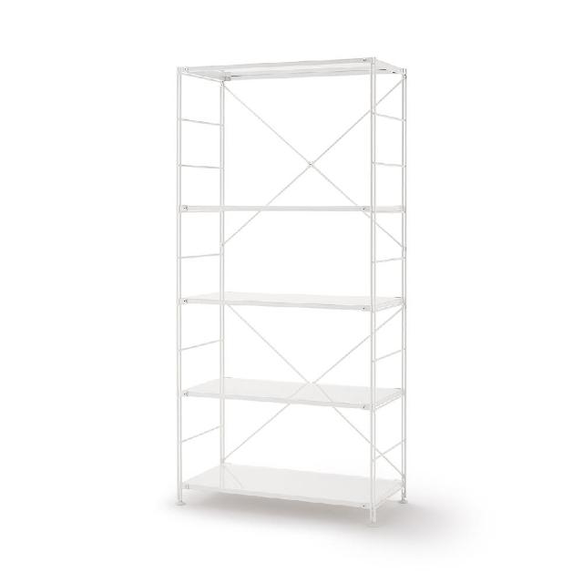【MUJI 無印良品】SUS鋼製層架組/亮面淺灰/寬/大(大型家具配送)