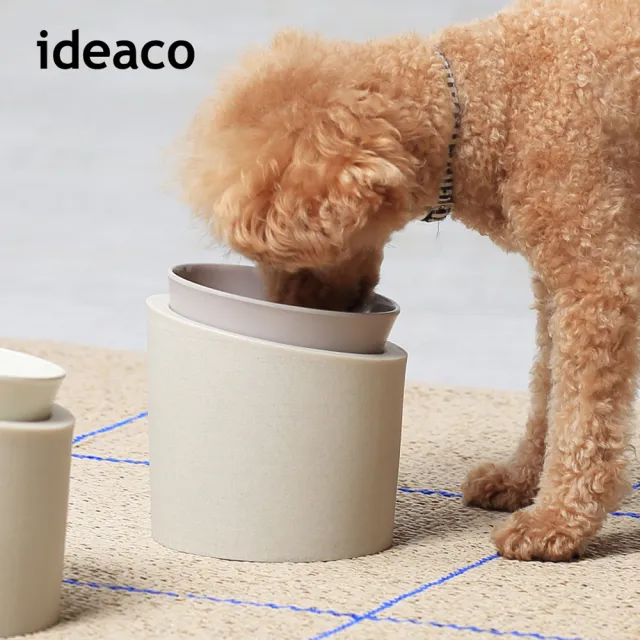 【IDEACO】日本ideaco 寵物餵食護頸斜口碗架套組-高款-多款可選(寵物碗/狗碗/貓碗)