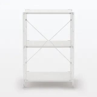 【MUJI 無印良品】SUS鋼製層架組/亮面淺灰/小(大型家具配送)