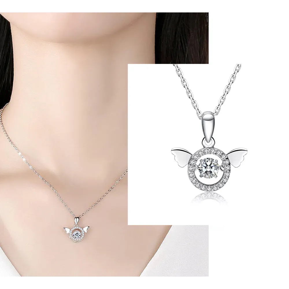 【Luster】年貨節!舞動天使 50分 D/VS   培育鑽 鑽石項鍊(禮物傳遞摯愛閃耀永恆)