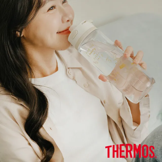 【THERMOS 膳魔師】獨家專售_小熊維尼不鏽鋼真空保溫杯750ml-輕水瓶710ml(JOO-750WP+TP4329WP)