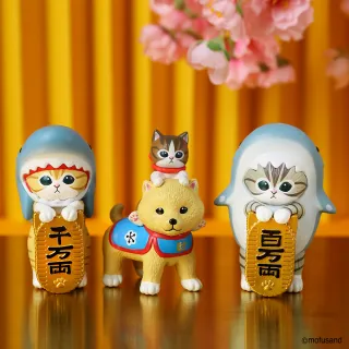 【YENDAR 研達】貓福珊迪招財公仔(金小判鯊魚貓/金小判鯨鯊貓/柴犬小貓)