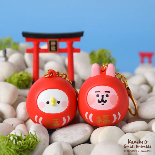 【YENDAR 研達】卡娜赫拉的小動物達摩籤筒吊飾(P助/粉紅兔兔)