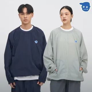 【plain-me】男女款 小P社長觀賽抗UV圓領上衣 PLN0074-251(男長袖 女長袖 長t 休閒上衣 淺灰 深藍)