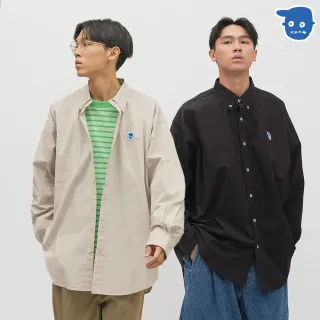 【plain-me】小P社長logo素面BD襯衫 PLN3336-242(男襯衫 女襯衫 上衣 休閒上衣)