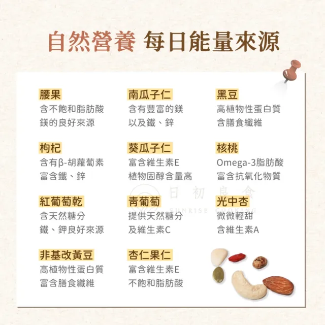 【日初良食】綜合果仁200g/包 3入組(養生聖品 果乾果仁配)