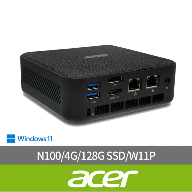 【Acer 宏碁】Office2024組★RB102 四核迷你電腦(RB102/N100/4G/128G SSD/W11P)