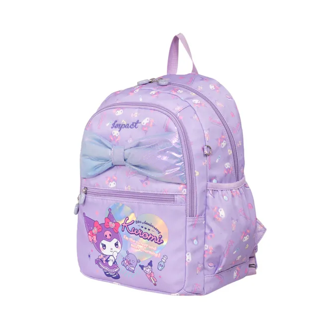 【IMPACT 怡寶】酷洛米Kuromi 20週年紀念後背包（大）紫色 IMQKU010PL(3D立體燙銀印刷)