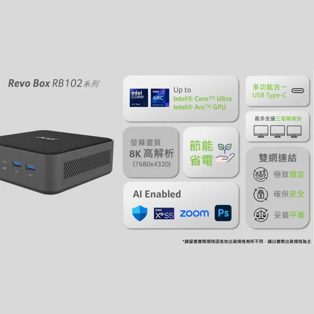 【Acer 宏碁】微軟M365組★RB102 四核迷你電腦(RB102/N100/4G/128G SSD/W11P)