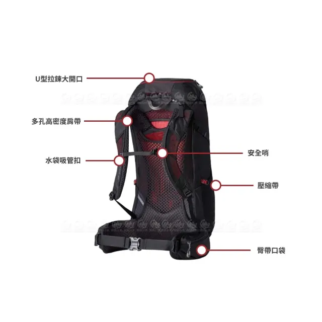 【Gregory】ZULU 45L 男 登山背包 火山黑(145669-0662R)
