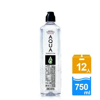 【AQUACarpatica喀爾巴阡】天然礦泉水PET運動瓶750mlx12入/箱(共12入/官方直營/羅馬尼亞原裝進口)