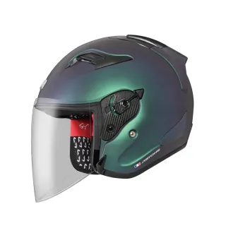 【ASTONE】官方直營-DJR 變色龍(半罩式 安全帽 眼鏡溝 透氣內襯 加長型風鏡 快拆式鏡片)