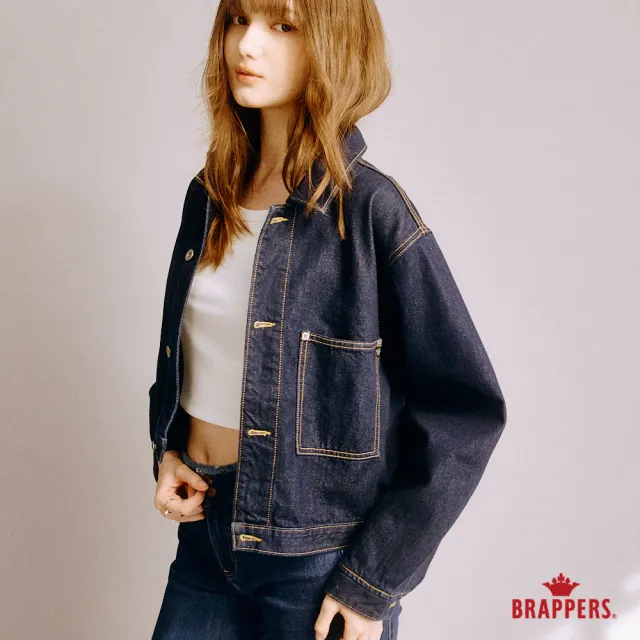 【BRAPPERS】女款 天絲棉牛仔外套(深藍)