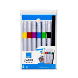 【COLOUR BLOCK】隨身手繪馬克筆組 含代針筆繪圖本＋收納袋(假日畫畫推薦 畢業禮推薦 隨身畫畫包)