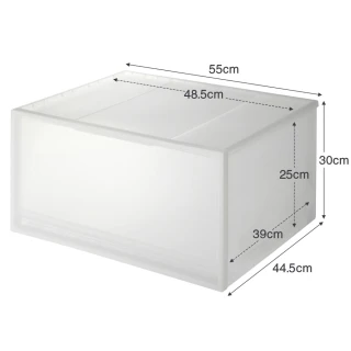 【MUJI 無印良品】PP衣裝盒/橫式/深型/2入