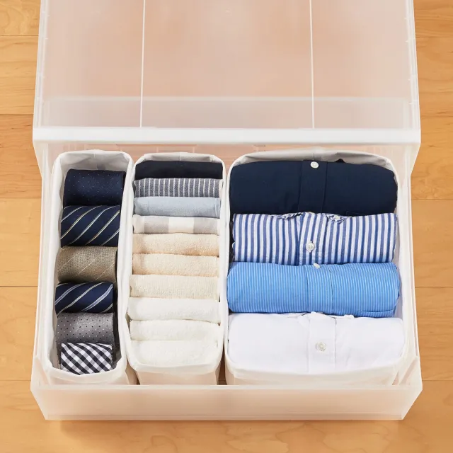 【MUJI 無印良品】PP衣裝盒/橫式/深型/2入