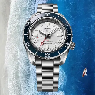 【SEIKO 精工】Prospex SPB519J大谷翔平道奇藍白配色 三日鍊 GMT潛水陶瓷機械錶-42mm 畢業禮物(6R54-00P0S)