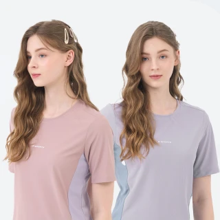 【GIORDANO 佐丹奴】女裝 超輕量涼感拼接短袖上衣(多色任選)