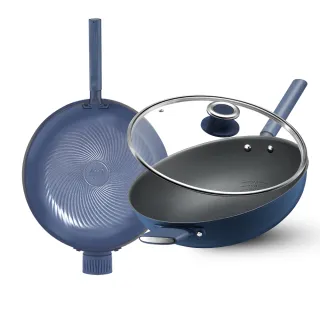 【ASD 愛仕達】鈦晶0塗層不沾炒鍋32cm