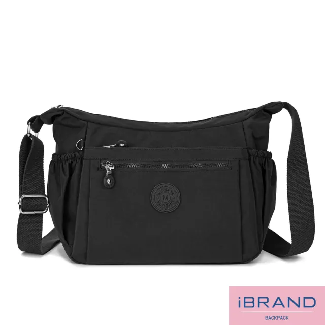 【iBrand】百搭實用多收納側斜背包/肩背包/防潑水尼龍(防水包 多款多色任選)